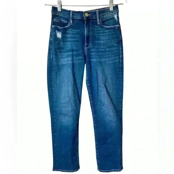 Frame Denim Denim - Frame Le Nouveau Straight Leg Cotton Jeans Blue